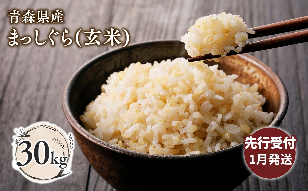 ≪令和8年産 先行予約≫1月中旬よりお届け! 青森県平川市産まっしぐら30kg(玄米)【青森県 平川市】