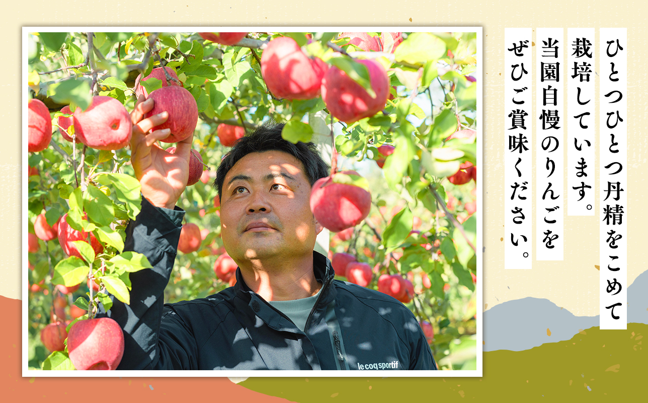 【2026年1~3月発送】 吹田りんご園 山の完熟サンふじ約5kg 【吹田りんご園・青森りんご・平川市広船産・1月・2月・3月】