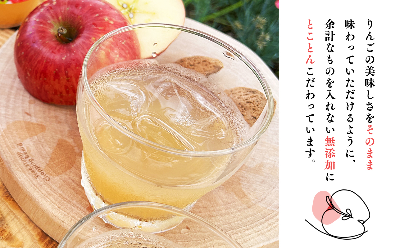 青森県産 無添加りんごジュース1L×6本【青森　平川市　そと川りんご園　平川市産りんご】