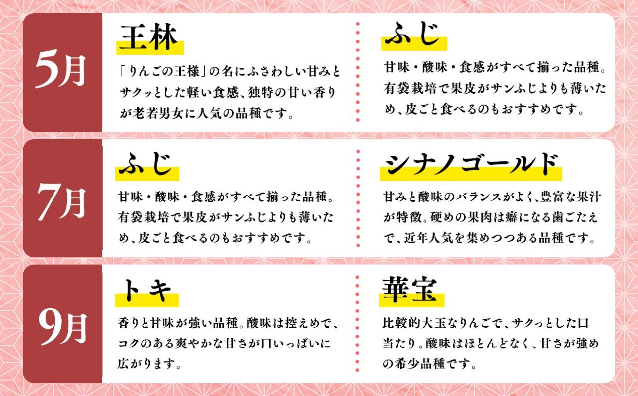 【5月発送開始】隔月配送　定期便3回　訳あり　家庭用　甚八りんご　5kg　【青森県 平川市 マルジンサンアップル】1月 3月 5月 7月 9月 11月 青森 青森県産 平川 りんご リンゴ 林檎 くだもの 果物 フルーツ [hi-0058-098-2025]