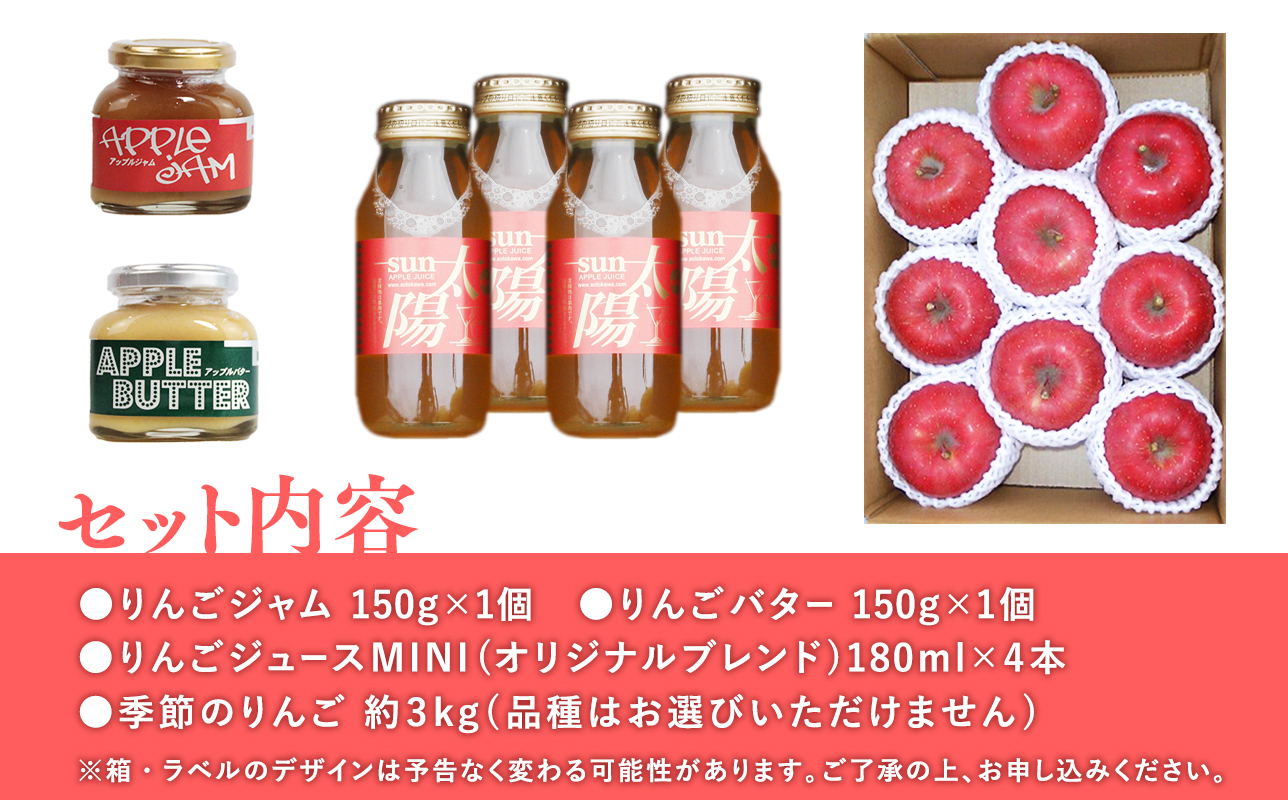 青森県産りんご＆りんご加工品詰め合わせセット【青森県 平川市 そと川りんご園】