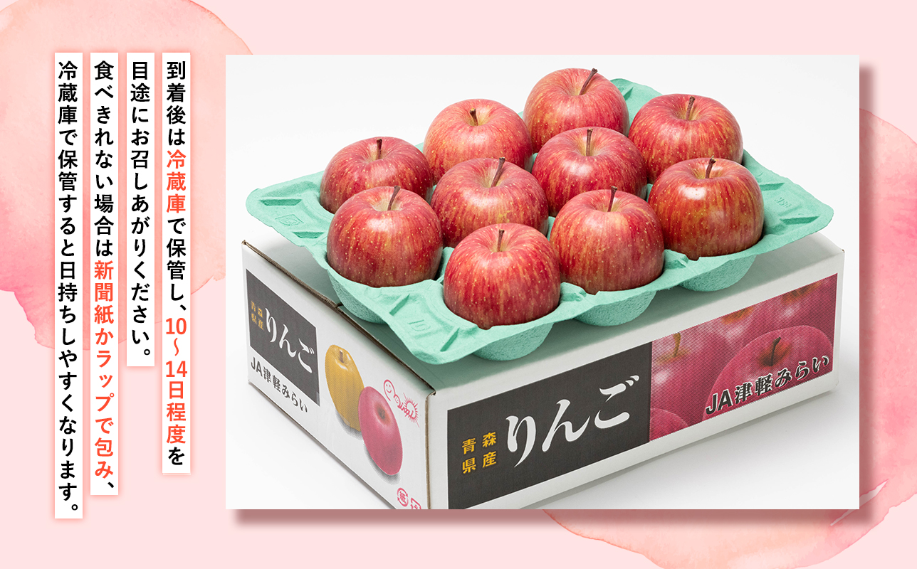 年内 最高級「特選」 糖度選別サンふじ 約3kg 【JA津軽みらい・平川市産・青森りんご・12月】