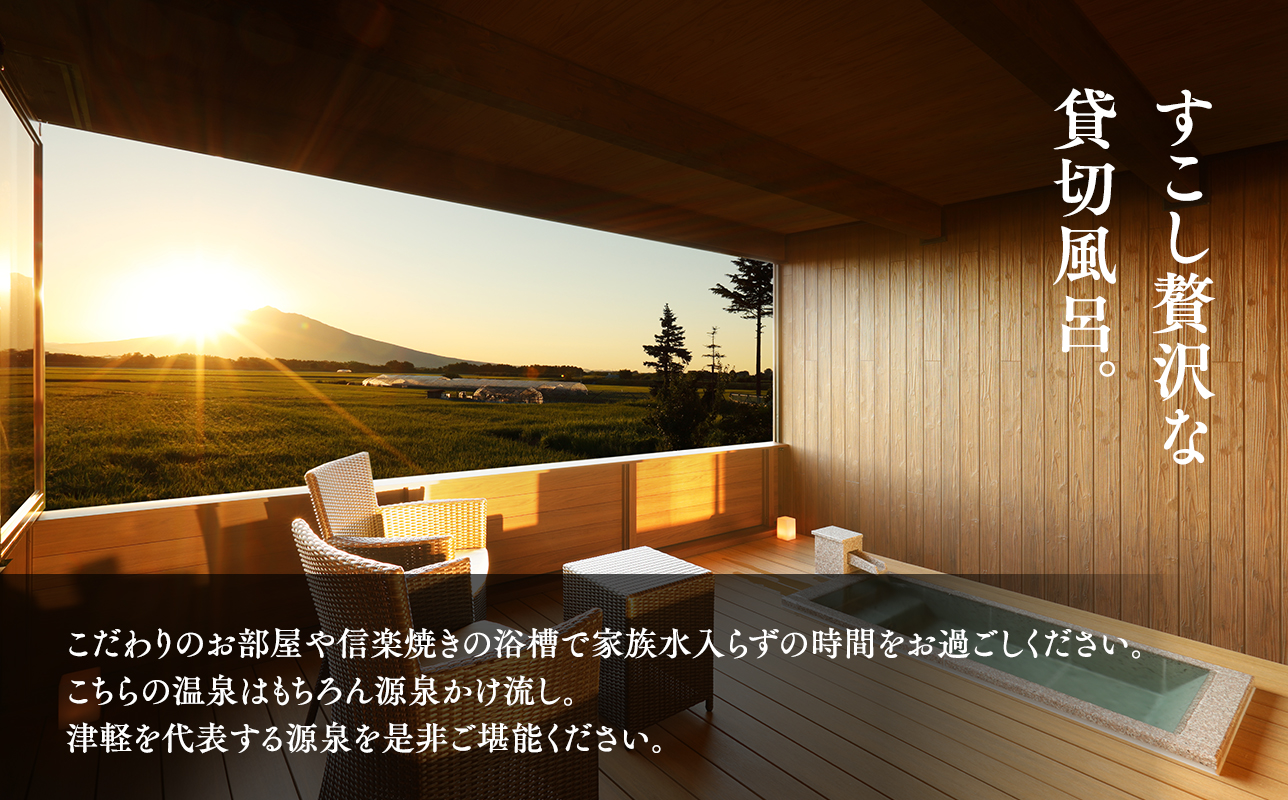 【からんころん温泉】サウナ付き半露天風呂個室『グラン』90分貸切利用券