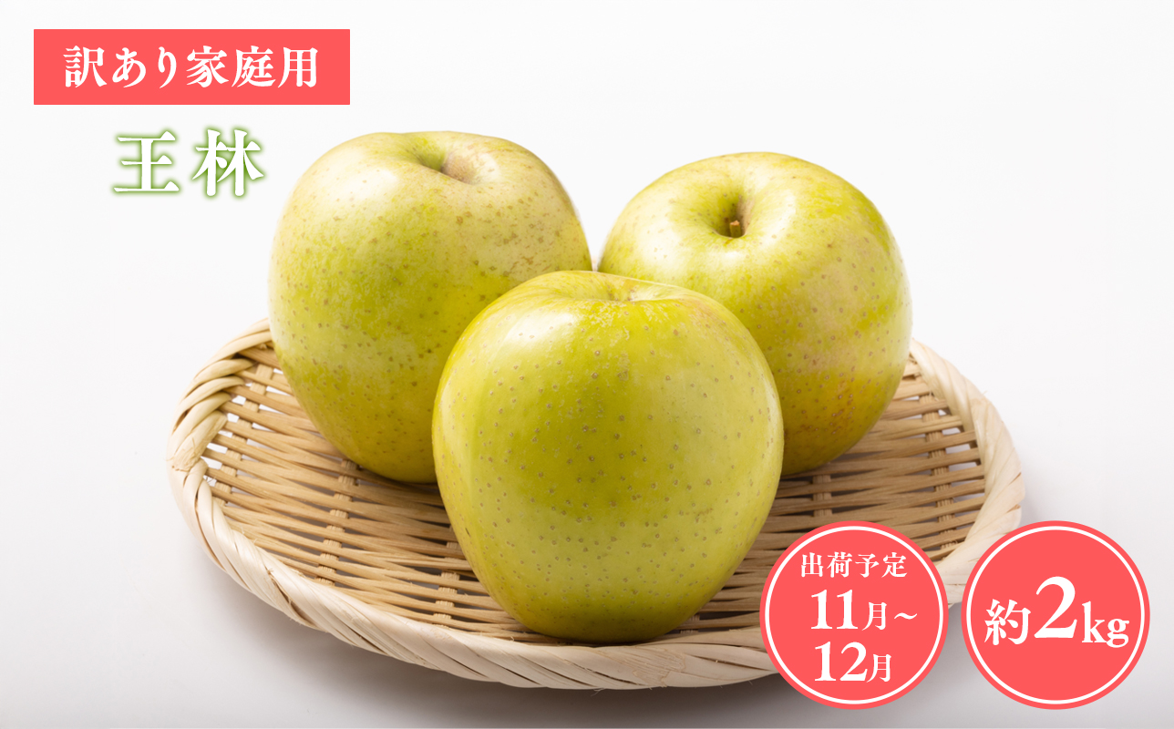 ≪令和8年産先行受付≫家庭用王林約2kg【青森県 平川市 山内ファーム】家庭用 平川市産 青森りんご りんご リンゴ 林檎 完熟 おうりん オウリン お取り寄せ 先行予約 果物 くだもの フルーツ