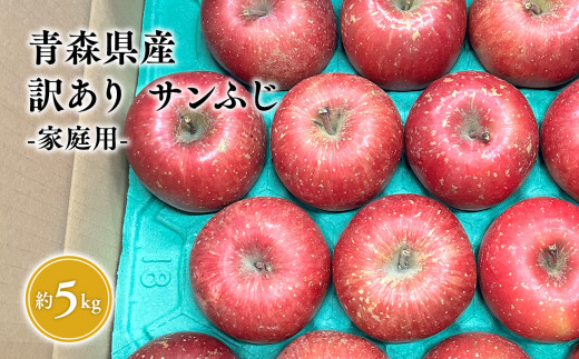 1月 発送【訳あり】家庭用サンふじ約5㎏【サンふじ・りんご・青森・平川・訳あり・家庭用・原田青果・５㎏】