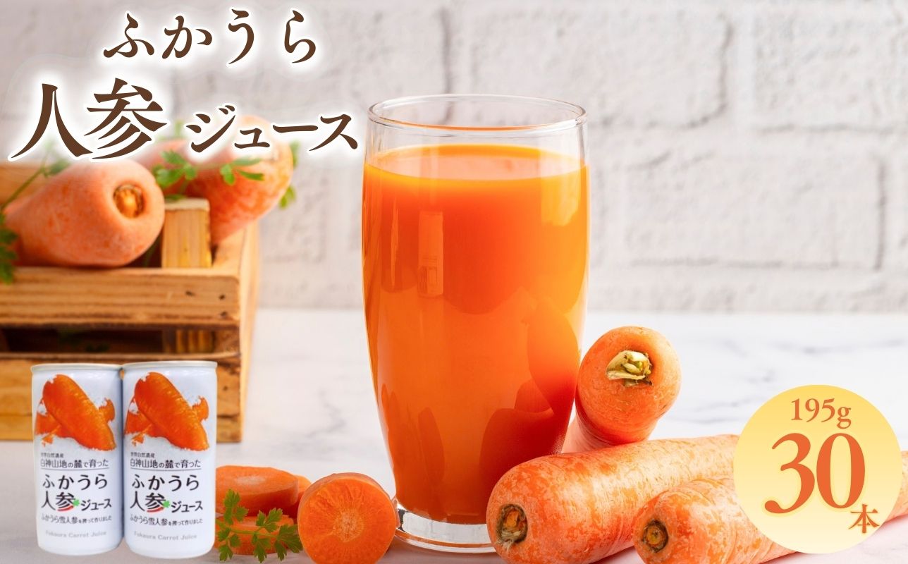 ふかうら 人参 ジュース 195g 30本 