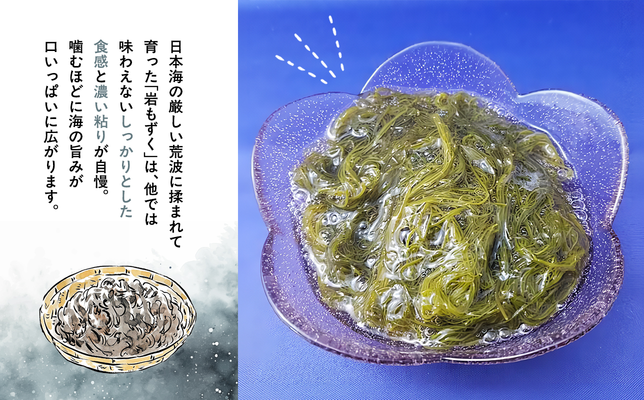 大船海産 湯通し岩もずく 200g 5袋 