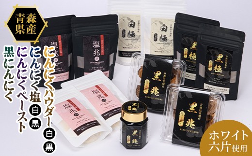 にんにくパウダー4種×各2袋・黒にんにく約100g×2パック・黒にんにくペースト70g×1本 ニンニク にんにく  F41-0063