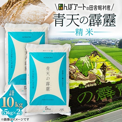 【田んぼアートの村からお届け】青天の霹靂 精米 5kg×2袋【1743382】