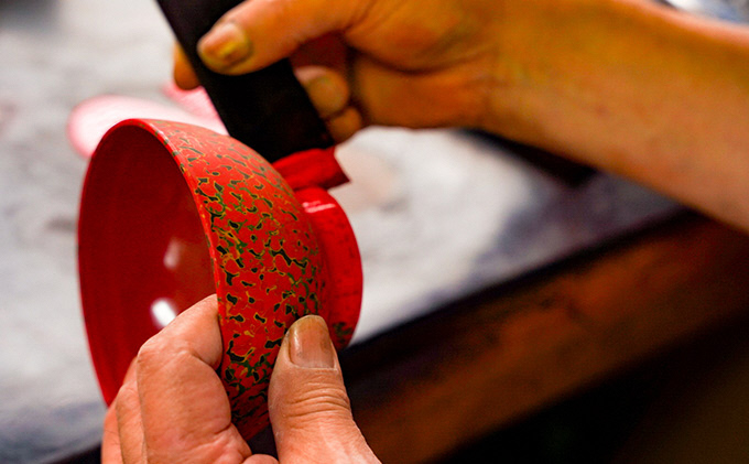 津軽塗　汁椀1客・唐塗 赤上 食器 工芸品 伝統技術 手作り 