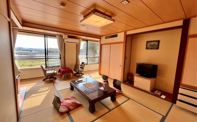 平日 つがる富士見荘宿泊券：［1名:1泊2食・展望和室］1ドリンク付き