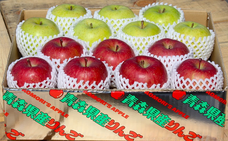 【11月発送】贈答用 サンふじ・王林 詰め合わせ 約3kg 果物類 フルーツ 林檎 リンゴ 鶴田町 青森県 おやつ デザート