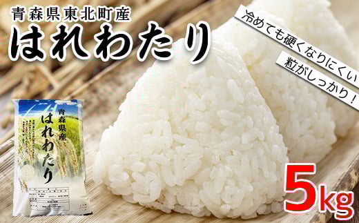 ＜令和7年産＞東北町産　はれわたり　精米5kg　【02408-0093】