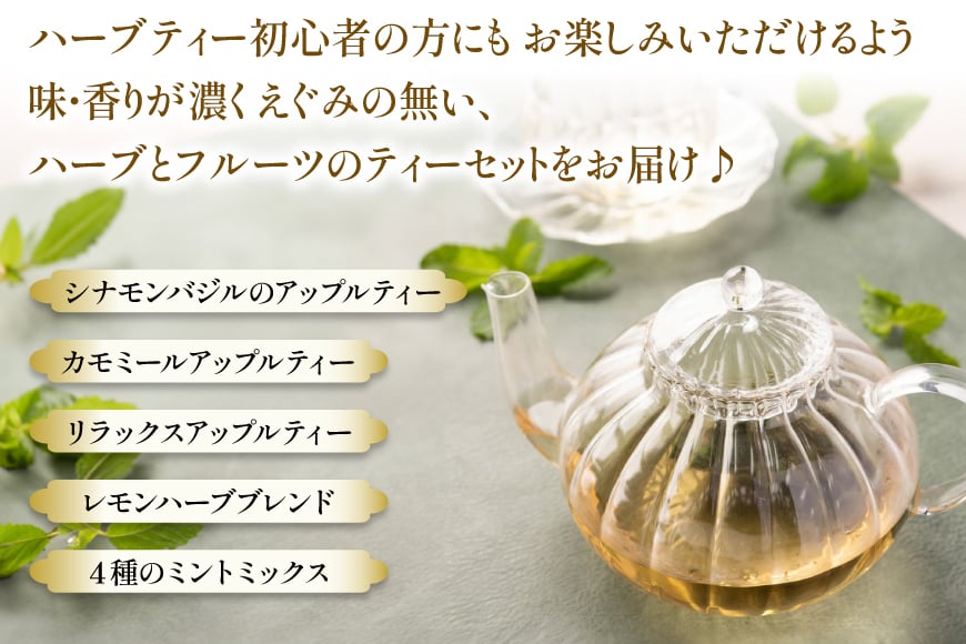 ハーブティー ティーバッグ ハーブティー 5種 飲み比べ セット [CONSE 青森県 おいらせ町 oi02ayo640002] ティーパック 詰め合わせ ティー セット お茶 茶 ハーブティー アップルティー シナモン バジル カモミール レモン