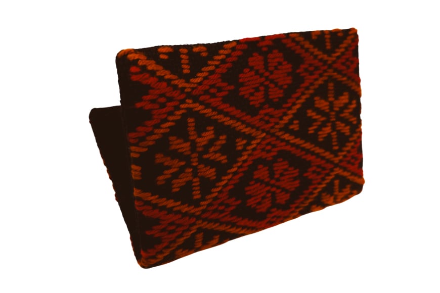 カードケース 名刺入れ 南部菱刺し カード入れ 赤系 1個 [アトリエ縹 おいらせ工房 青森県 おいらせ町 oi02ayo760004] 薄型 レディース メンズ スリム 刺し子 菱刺し