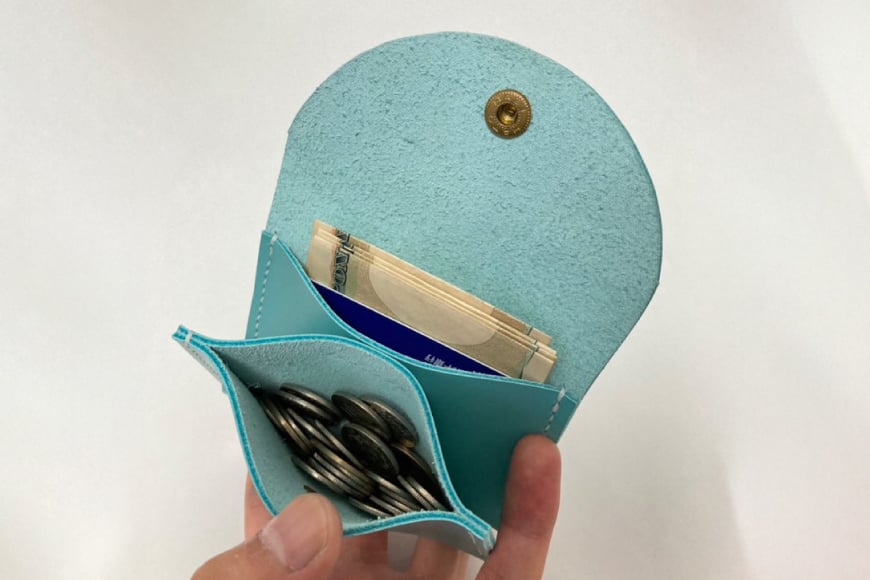 牛革 ケース 手作り マルチケース 1個 おいらせブルー [CBRO.m 青森県 おいらせ町 oi02ayo710000] ブルー 財布 コインケース カードケース 小物入れ ハンドメイド