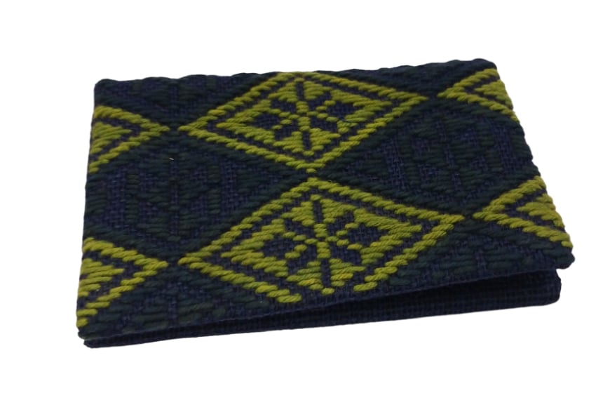 カードケース 名刺入れ 南部菱刺し カード入れ 緑系 1個 [アトリエ縹 おいらせ工房 青森県 おいらせ町 oi02ayo760002] 薄型 レディース メンズ スリム 刺し子 菱刺し