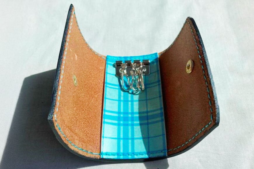 ランドセル リメイク 手作り 財布 キーケース キーホルダー 3点 セット [CBRO.m 青森県 おいらせ町 oi02ayo710003] ハンドメイド コインケース 長財布 折財布