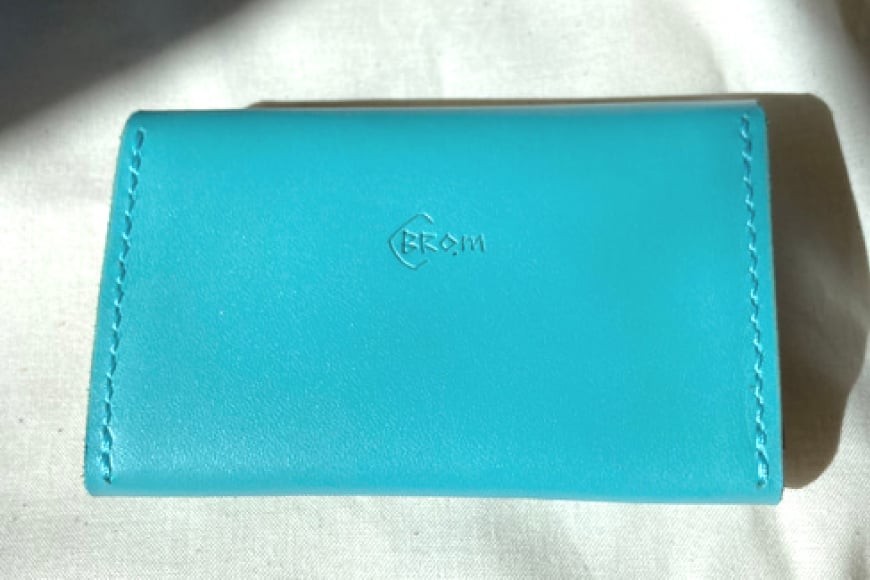 牛革 名刺入れ 1個 おいらせブルー [CBRO.m 青森県 おいらせ町 oi02ayo710007] カードケース ハンドメイド 手作り 青