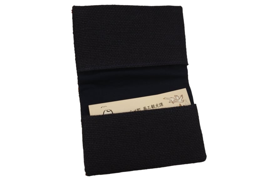 カードケース 名刺入れ 南部菱刺し カード入れ 紫系 1個 [アトリエ縹 おいらせ工房 青森県 おいらせ町 oi02ayo760003] 薄型 レディース メンズ スリム 刺し子 菱刺し