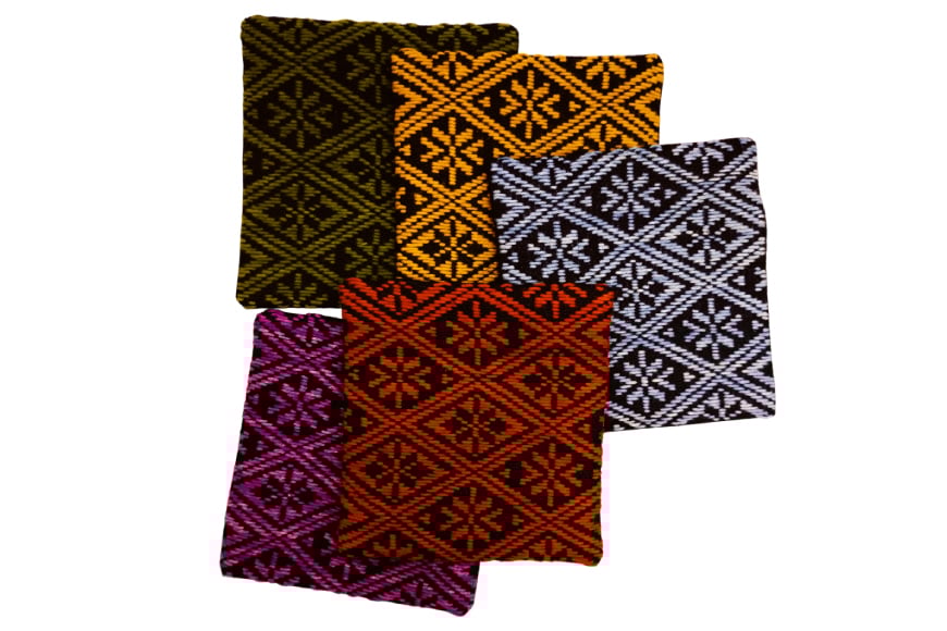 コースター 南部菱刺しコースター 5枚 セット [アトリエ縹 おいらせ工房 青森県 おいらせ町 oi02ayo760000] おしゃれ 和風 南部菱刺し 刺し子 菱刺し