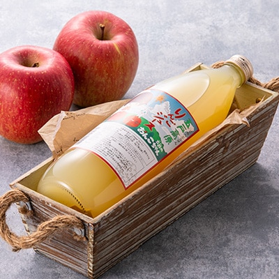 【青森五戸のおんこちゃん】五戸高原りんごジュース100%果汁1L瓶×6本【配送不可地域：離島・沖縄県】【1186855】