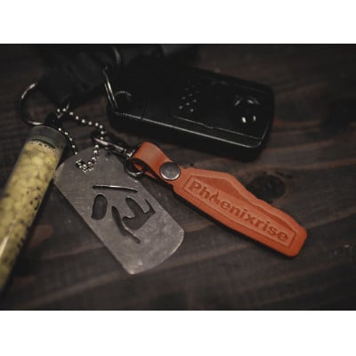 [LKH01]フェニックスライズのキーホルダー「レザーキーホルダー(ナチュラル)」【配送不可地域：離島・沖縄県】【1720556】