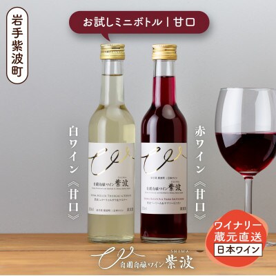 自園自醸ワイン紫波 甘口ワイン ミニボトル2本セット【1688293】