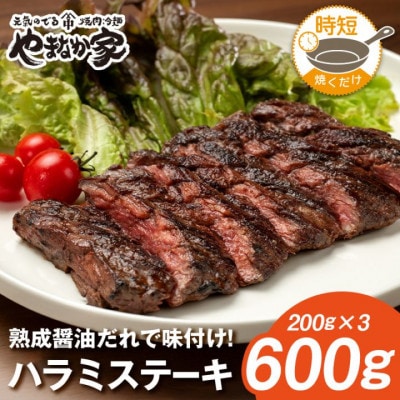 プレミアム極厚ハラミステーキ【熟成醤油だれ】600g (K2-026)【配送不可地域：離島】【1405440】
