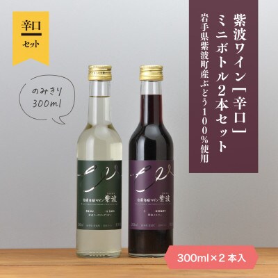 自園自醸ワイン紫波 辛口ワイン ミニボトル2本セット【1688295】