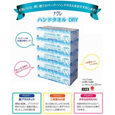 【岩手県】ナクレ ハンドタオル(120組)50箱【1616528】