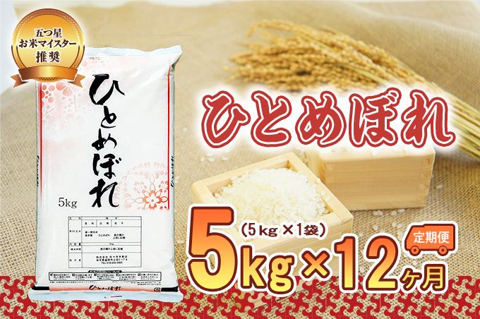 【12か月定期便】盛岡市産ひとめぼれ5kg×12か月 お米 