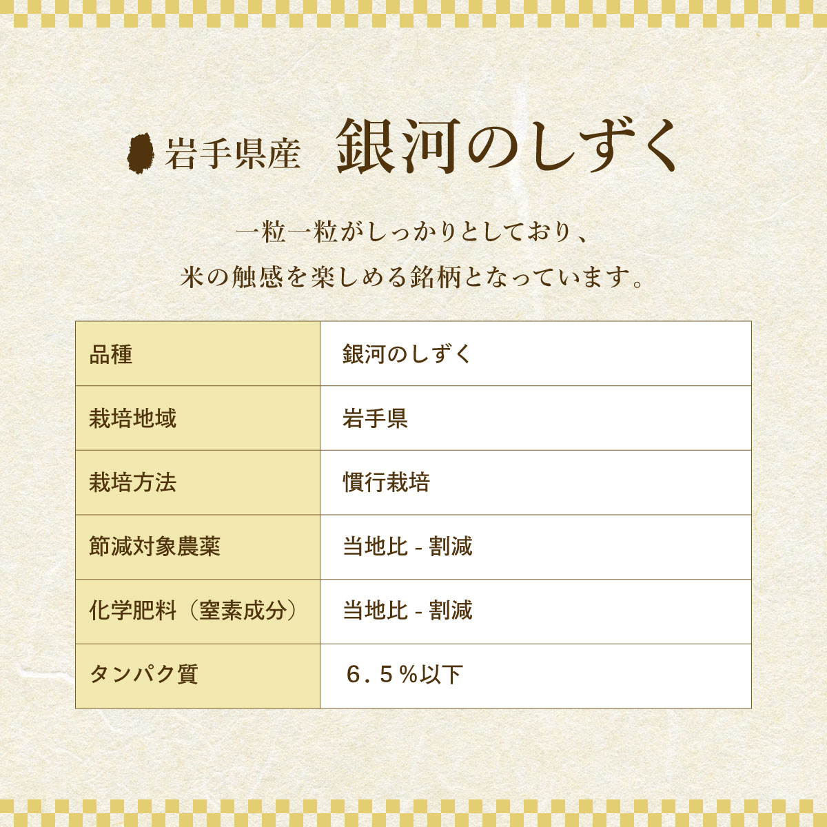 【6か月定期便】盛岡市産銀河のしずく10kg×6か月