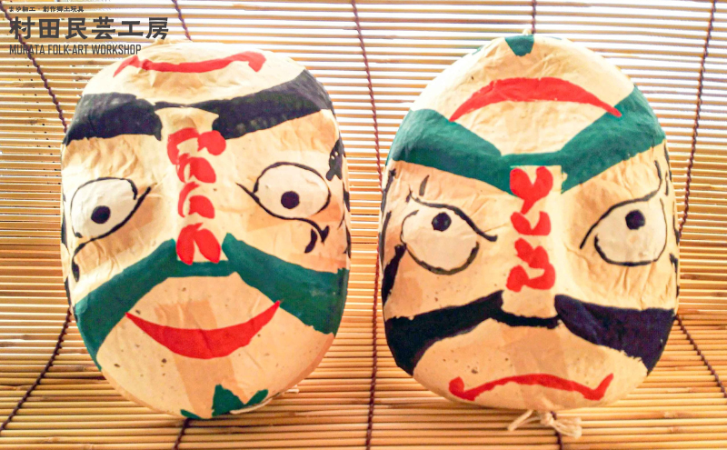 けっちゃ面 民芸品 インテリア 盛岡特産品ブランド 特産品 厄除け 和紙 手づくり 和風 和テイスト