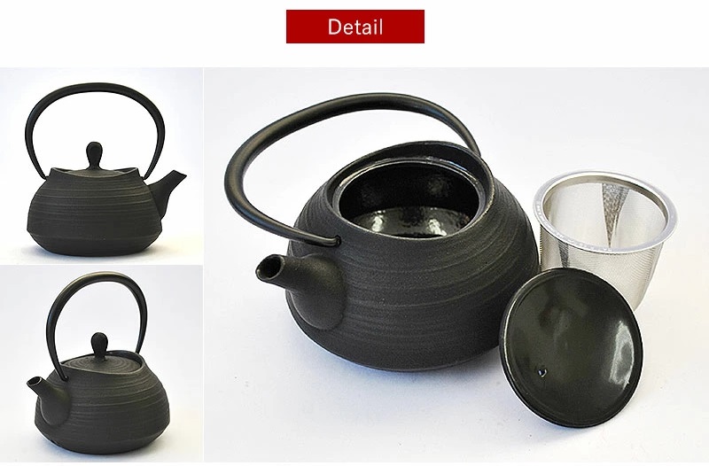 南部鉄器 ティーポット刷毛目0.4L（ブラック） 雑貨 日用品 工芸品 装飾品 株式会社壱鋳堂