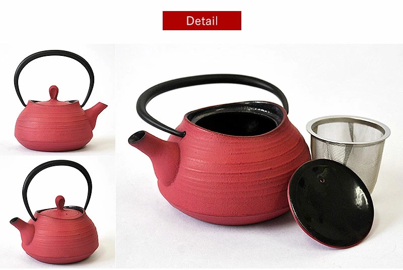 南部鉄器 ティーポット刷毛目0.4L（ローズピンク） 雑貨 日用品 工芸品 装飾品 株式会社壱鋳堂