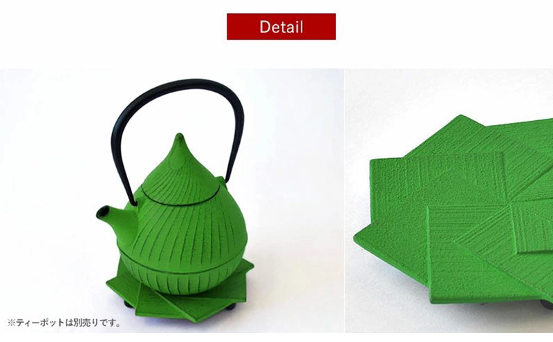 南部鉄器 トリベット風車 KAZAGURUMA（グリーン） 雑貨 日用品 工芸品 装飾品 