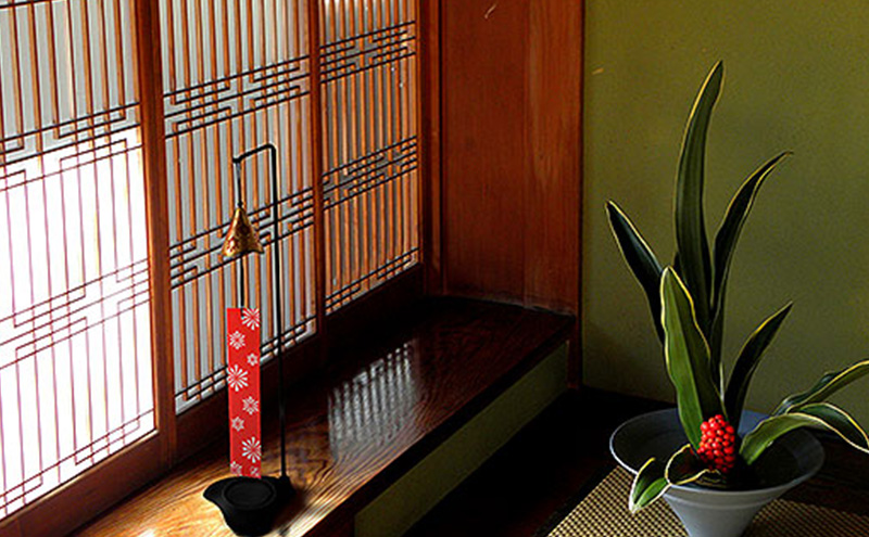 南部鉄器 風鈴・スタンドセット HANABI（金赤） 雑貨 日用品 インテリア 工芸品 装飾品