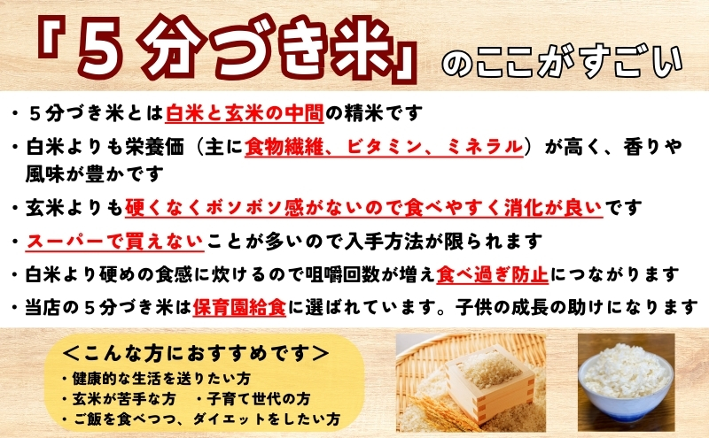 ★栄養も美味しさも欲ばる人へ★ひとめぼれ【5分づき精米・ビタミン強化米入り】5kg 令和6年産 盛岡市産 ◆新米入荷後順次 当日精米発送・1等米のみを使用したお米マイスター監修の米◆