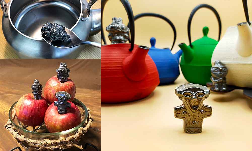 鉄分補給に最適 南部鉄器【縄文ちび鉄偶】かわいい板状鉄偶 1体 伝統工芸品 雑貨 日用品 