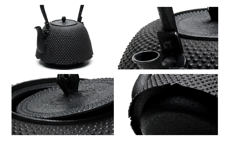 【南部鉄器】霰文南部形鉄瓶(あられもんなんぶがたてつびん) 仁左衛門釜 1.8L 鉄瓶 やかん 急須 伝統工芸品 最高級品 お祝い プレゼント 観賞用 岩手県 盛岡市 御釜屋 鉄分 健康増進 鉄分摂取 お茶 美味しい 直火OK 錆びにくい