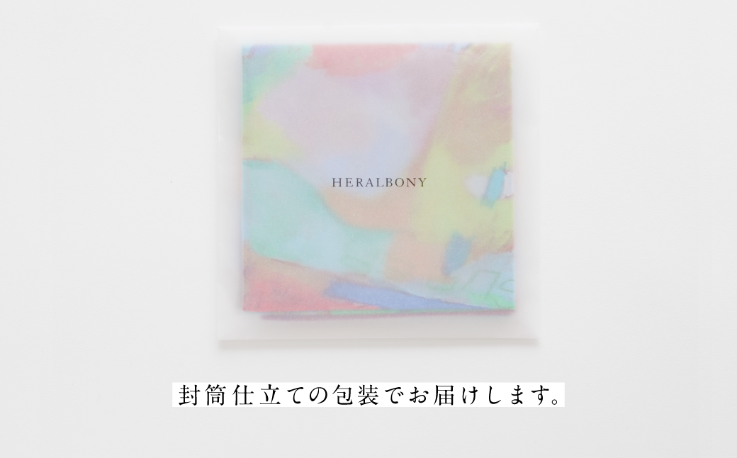 ヘラルボニー ハンカチーフ Sanae Sasaki 「（無題）（丸）」 ハンカチ ファッション コットン 大判 日本製 HERALBONY 岩手県 盛岡市
