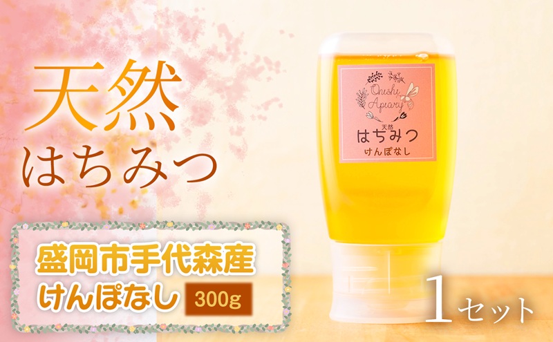 【四季の花が香る】 岩手県産天然はちみつけんぽなし（盛岡市手代森産）300g×1セット　岩手 盛岡市 国産 蜂蜜 無添加 無加工 季節の蜂蜜 天然 希少 濃厚 上品な香り スイーツ ご褒美 美容 健康食品 免疫力 美肌 ギフト プレゼント 贈答用