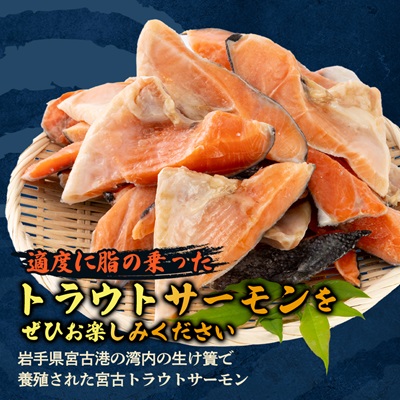 【訳あり】トラウトサーモン切り落とし(カマ・尾)300g×4袋セット【配送不可地域：離島】【1632509】