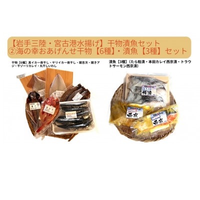 【岩手三陸・宮古港水揚げ】干物漬魚セット(2) 海の幸をおあげんせ干物【6種】・漬魚【3種】【配送不可地域：離島】【1717680】