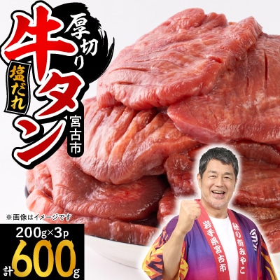 宮古の厚切り塩だれ牛タン600g【タン先あり】【配送不可地域：離島】【1636531】