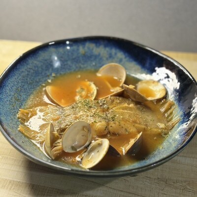 一夜干し「ゾウリカレイ 3尾」と「かれいのイタリア風魚介スープ」を得意料理にするセット　MM0263【配送不可地域：離島】【1613947】