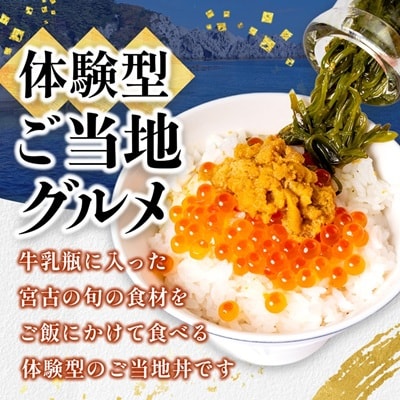 瓶ドン 食べ比べ 6種類セット 川秀 浄土ヶ浜レストハウス 古須賀商店 海鮮丼 冷凍 ウニ イクラ【配送不可地域：離島】【1268288】