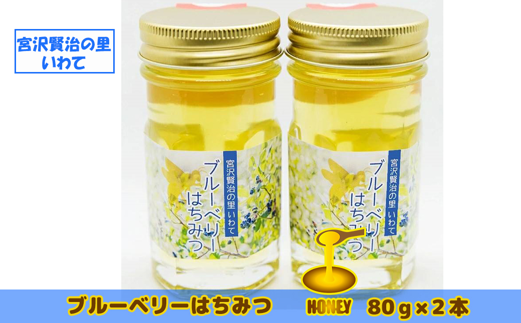 【無農薬有機栽培ブルーベリー使用】　宮沢賢治の里　いわて　ブルーベリーはちみつ 【520】