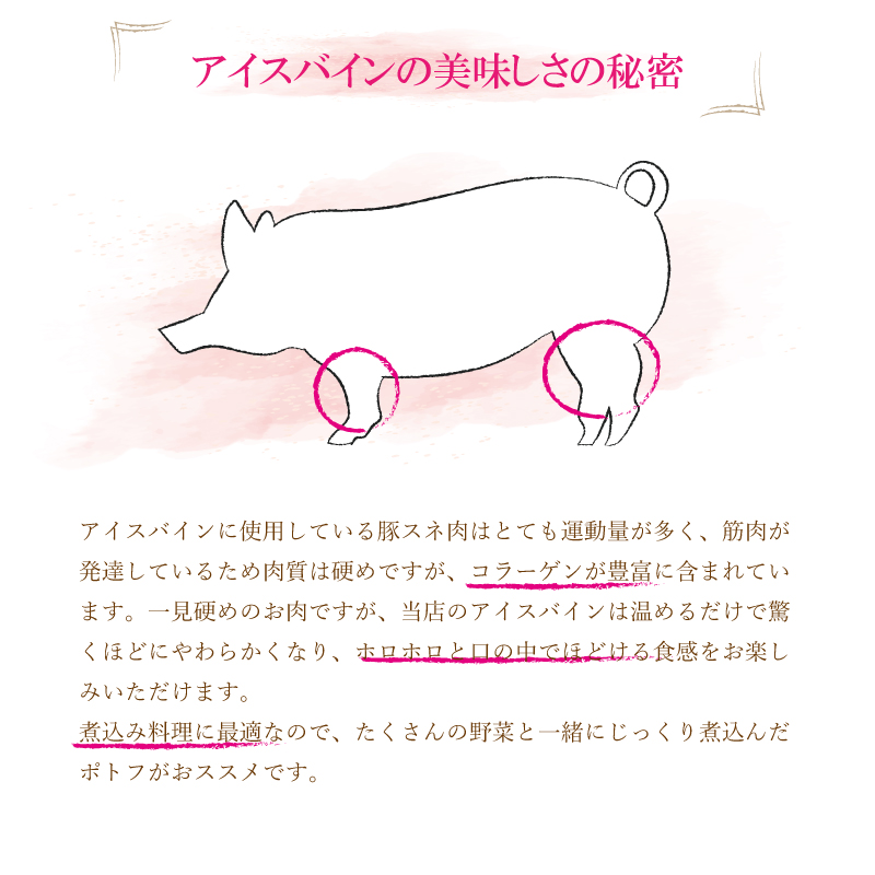 【国産原料肉使用】アイスバイン 650ｇ　豚スネ肉 骨付き肉 国産 ポトフ ディナー パーティー ドイツ家庭料理 ご贈答 【354】